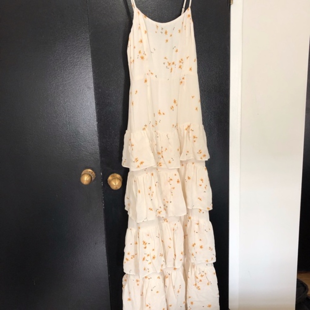 Reformation Foxglove Maxi tiered Dress- Opium - Picture 8 of 10